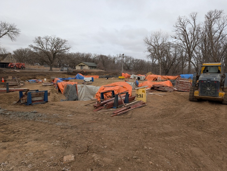 Walls were poured the week of February 16, 2026