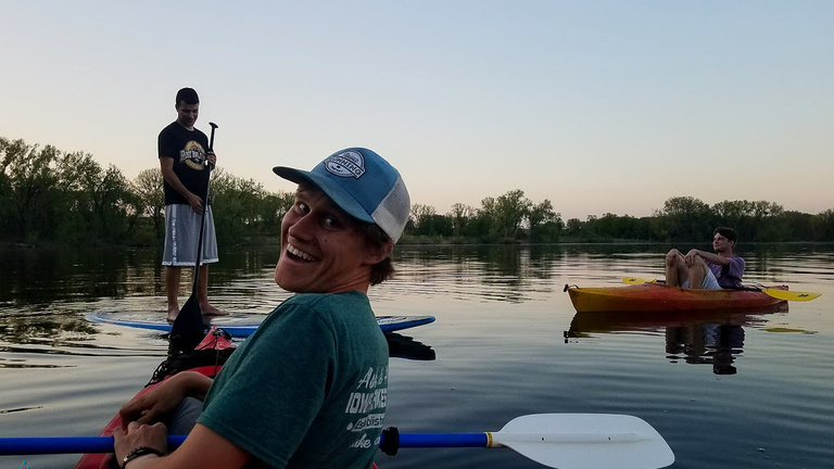 Students on kayak